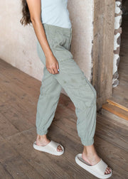 sandy cargo joggers