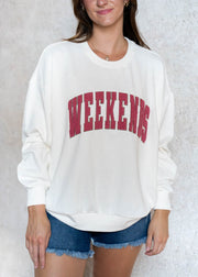 oversized weekends sweatshirt