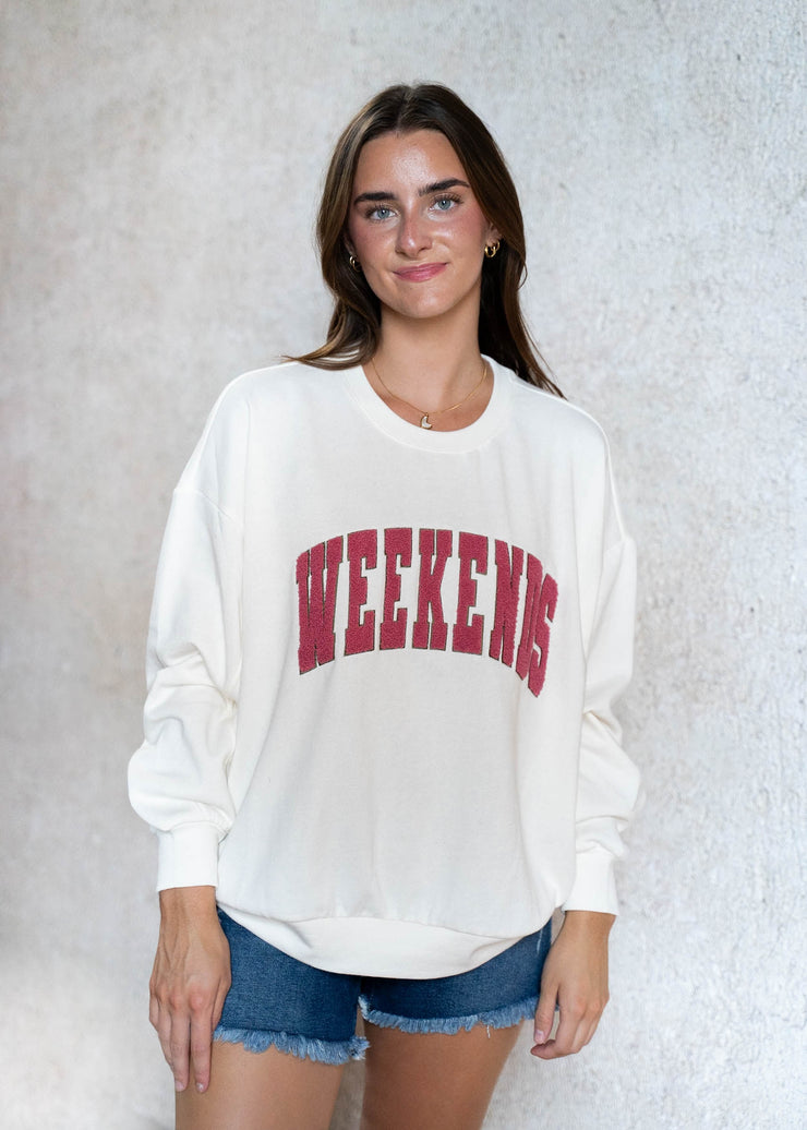 oversized weekends sweatshirt