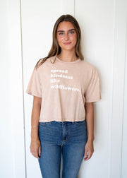 spread kindness like wildflowers graphic tee