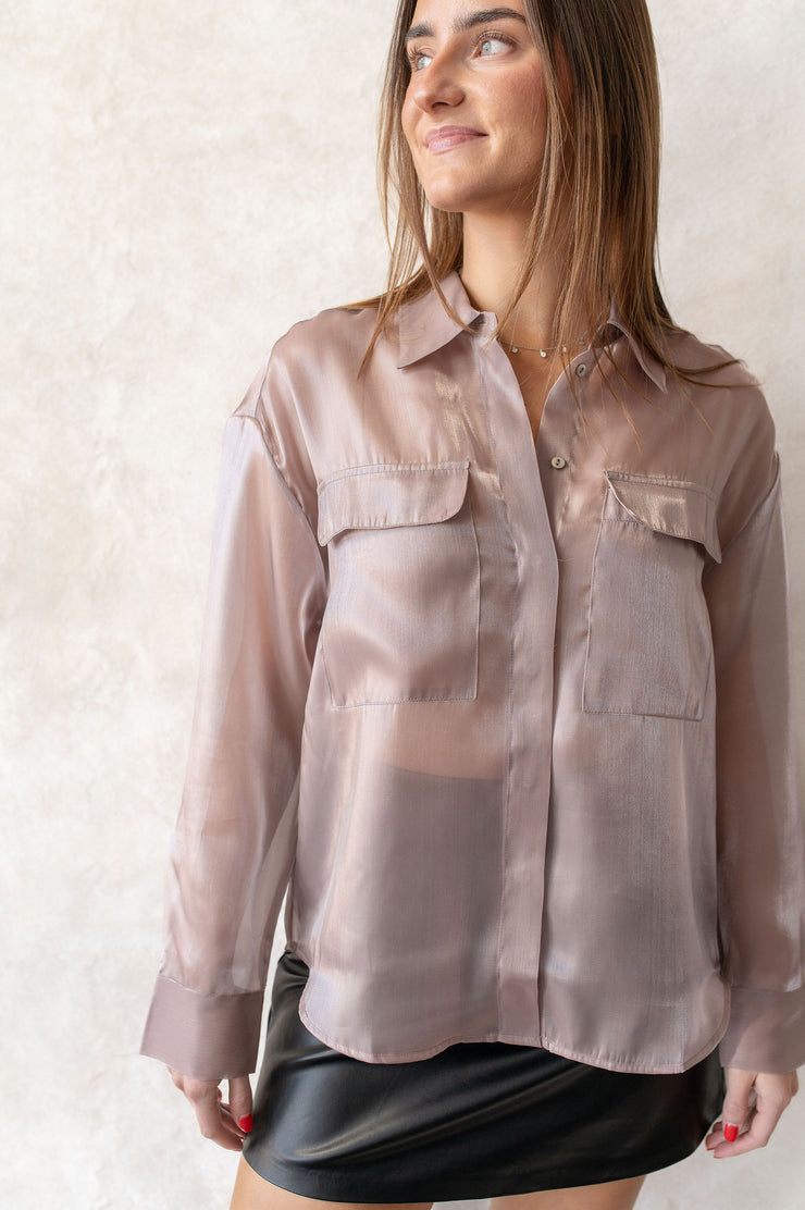 miranda sheer organza shirt