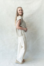 individuality side tie sweater vest