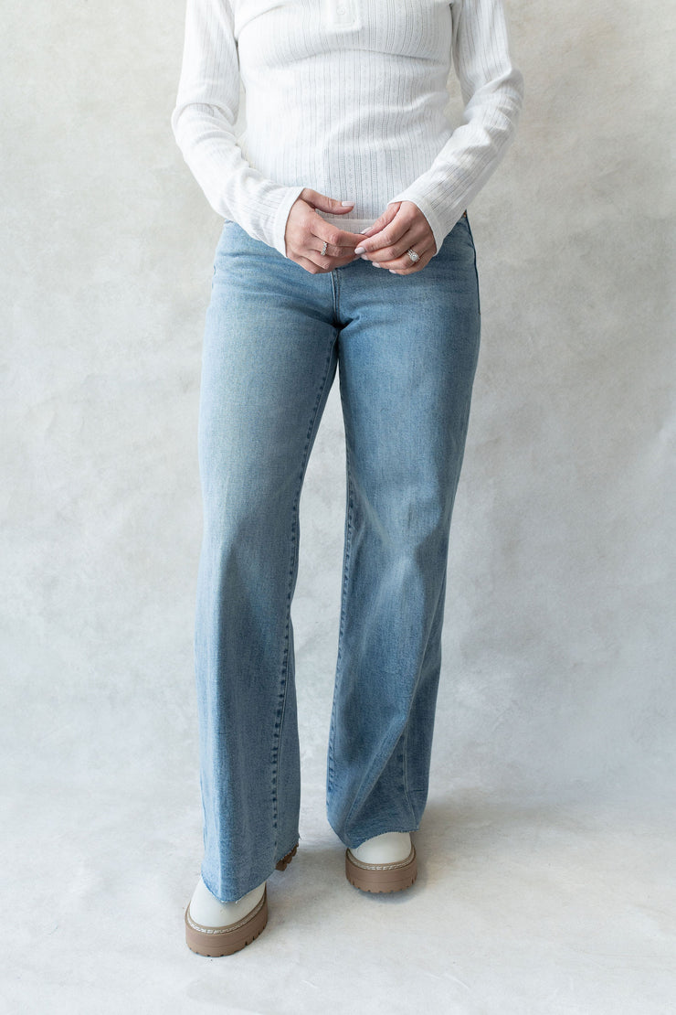 fiona mid rise wide leg jeans