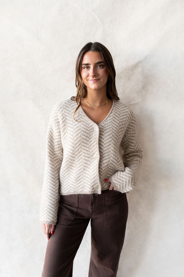 naomi herringbone cardigan