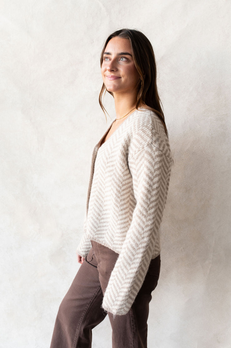 naomi herringbone cardigan