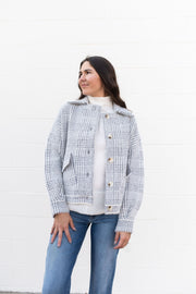 lola plaid sweater jacket