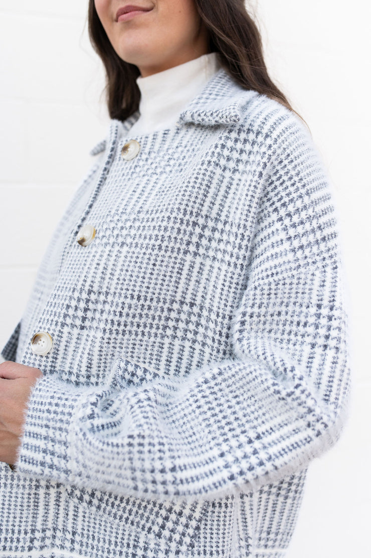 lola plaid sweater jacket