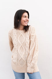 cedar cable knit sweater