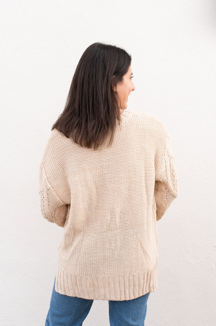 cedar cable knit sweater