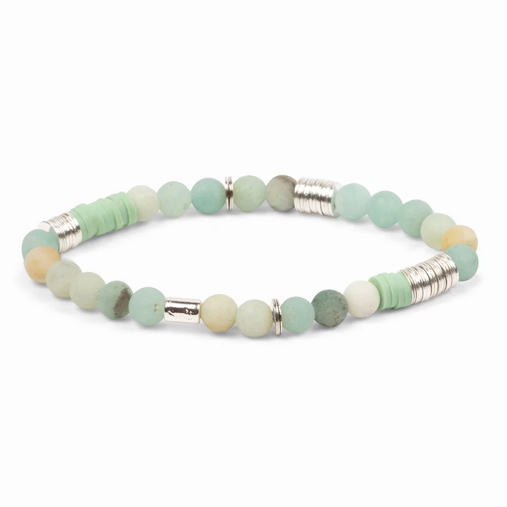 intermix stone stacking bracelet | amazonite