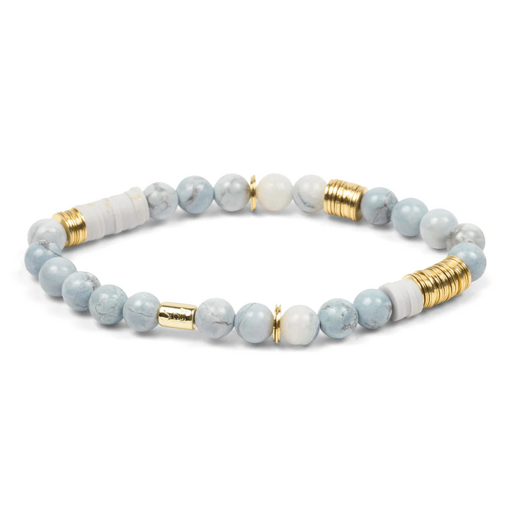 intermix stone stacking bracelet | blue howlite