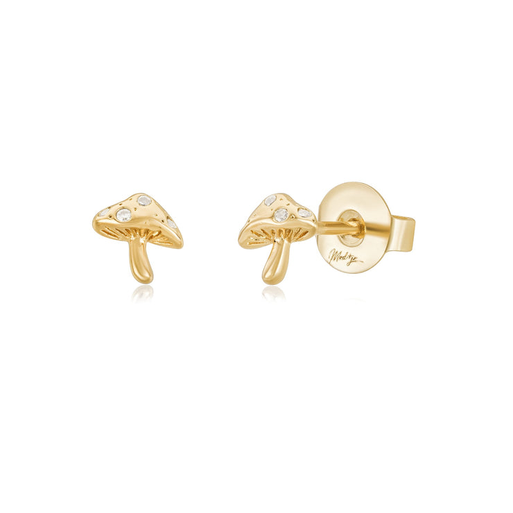 mushroom stud earrings