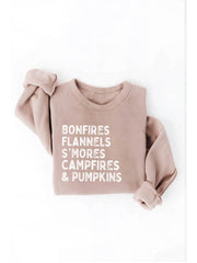 bonfires graphic pullover