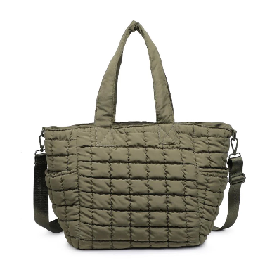 dreamer quilted puffer nylon tote