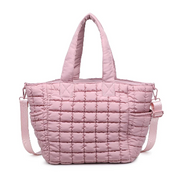 dreamer quilted puffer nylon tote