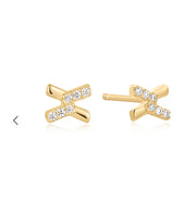 cross cz studs