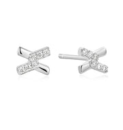 cross cz studs