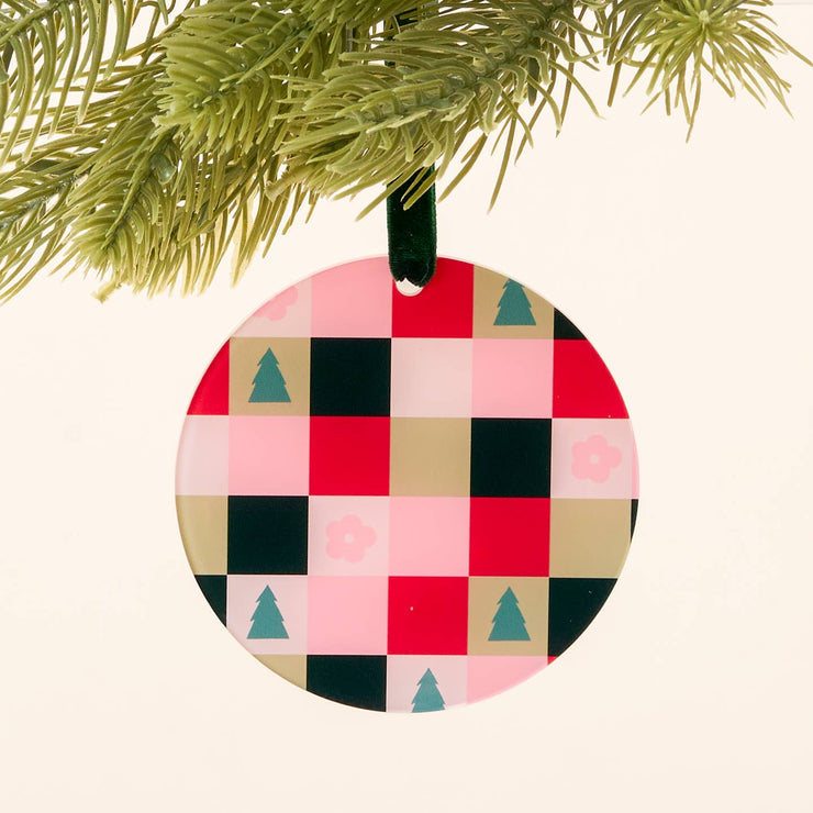 acrylic ornaments - holiday check