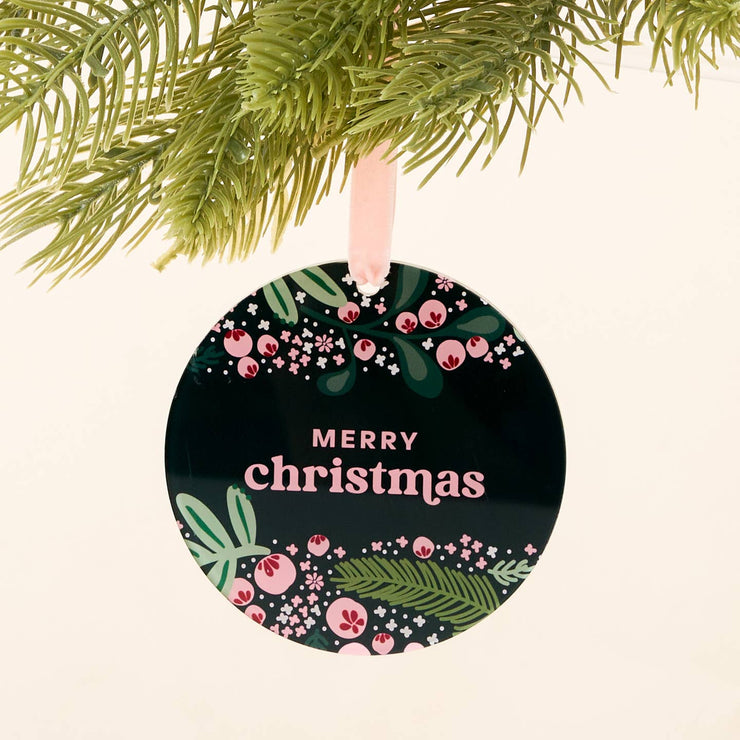 acrylic ornaments - merry christmas