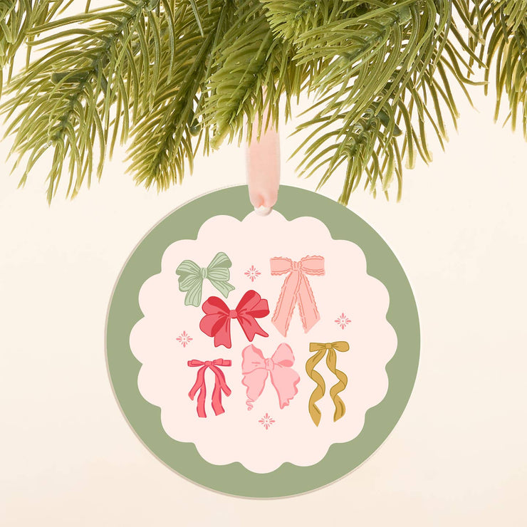 acrylic ornaments - bow affair