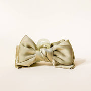 satin bow clip