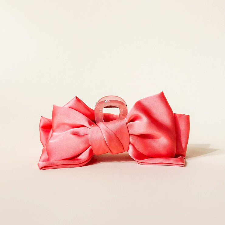 satin bow clip