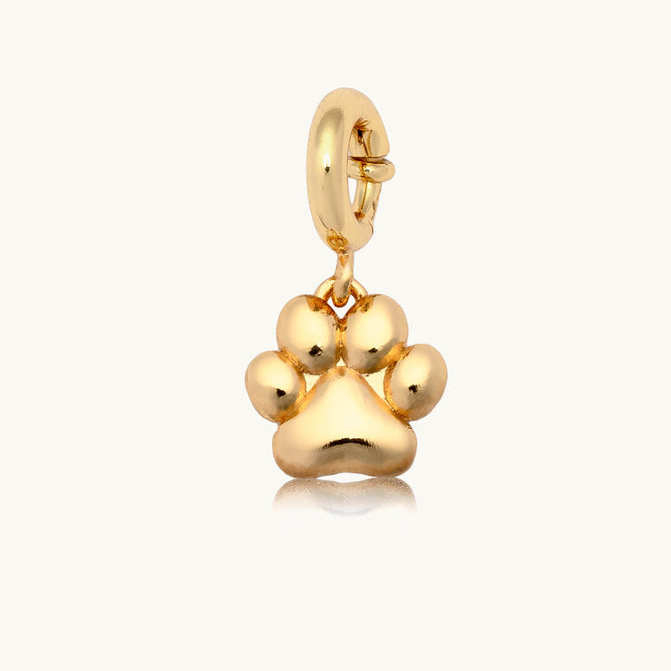 puffy paw print charm