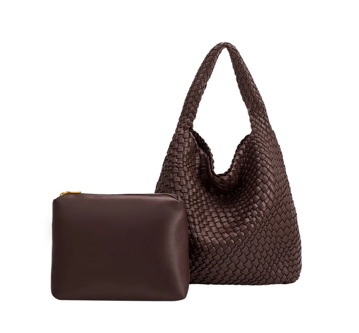 johanna woven shoulder bag