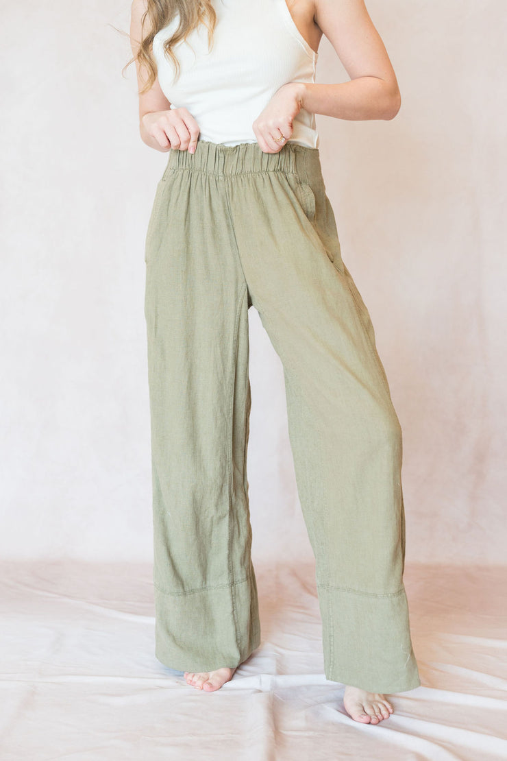 days end linen pull on pant