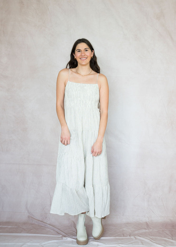 balos striped maxi dress