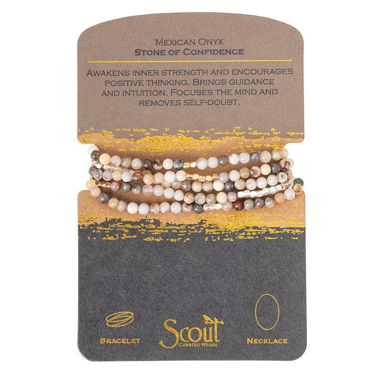 stone wrap bracelet + necklace | stone of confidence